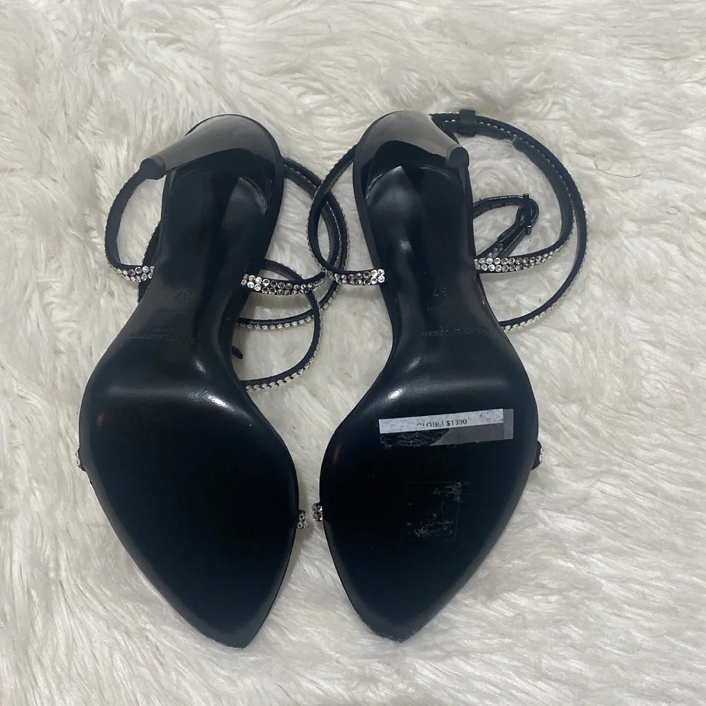 GEORGIA SANDALS IN CREPE SATIN WITH RHINESTONES size 37EU
